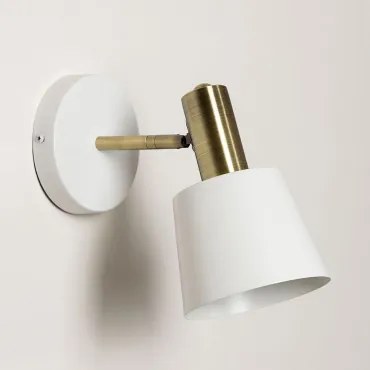 Lâmpada De Parede Orientável Em Ferro Agueda Branco - Sklum