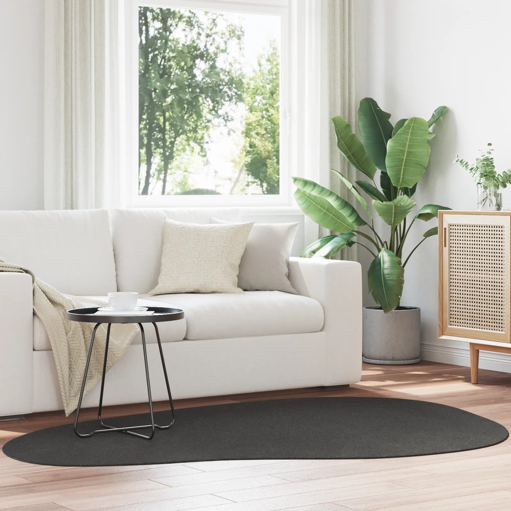 vidaXL Tapete "HUARTE" de Pile Curto Suave e Lavável Antracite 140x200 cm