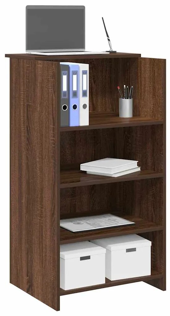 vidaXL Balcão de recepção 55x50x103,5 cm madeira carvalho castanho