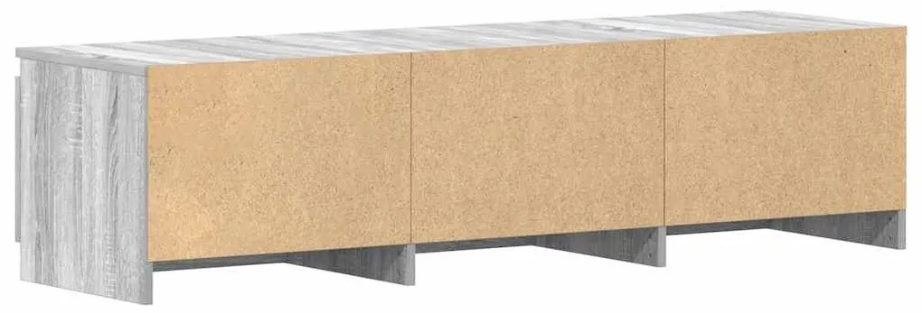 Móvel de TV 140x40x35,5 cm derivados de madeira cinzento sonoma