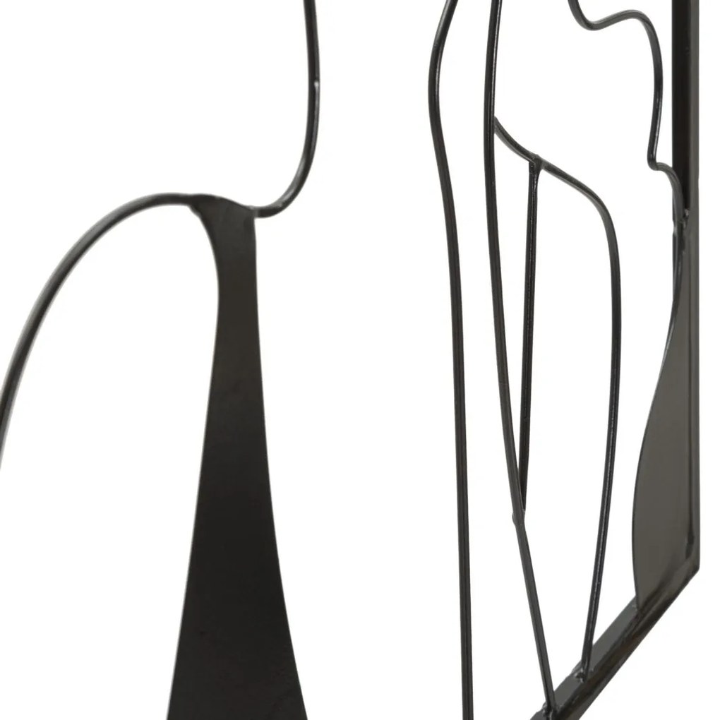 PAINEL DE PAREDE DE FERRO ELEGANT 60X1X80 CM PRETO