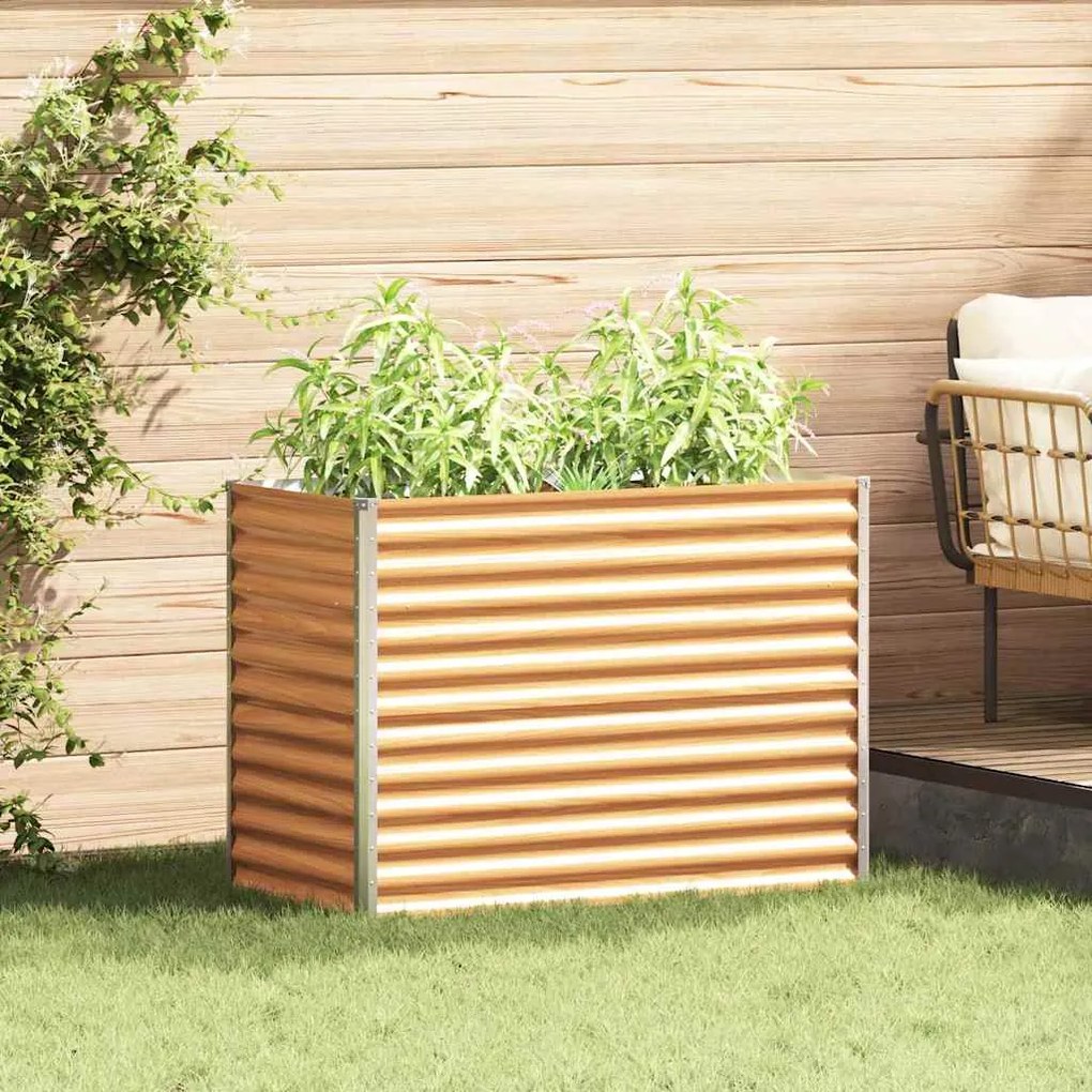 vidaXL Canteiro de jardim elevado 98 x 50 x 68 cm Aço Galvanizado