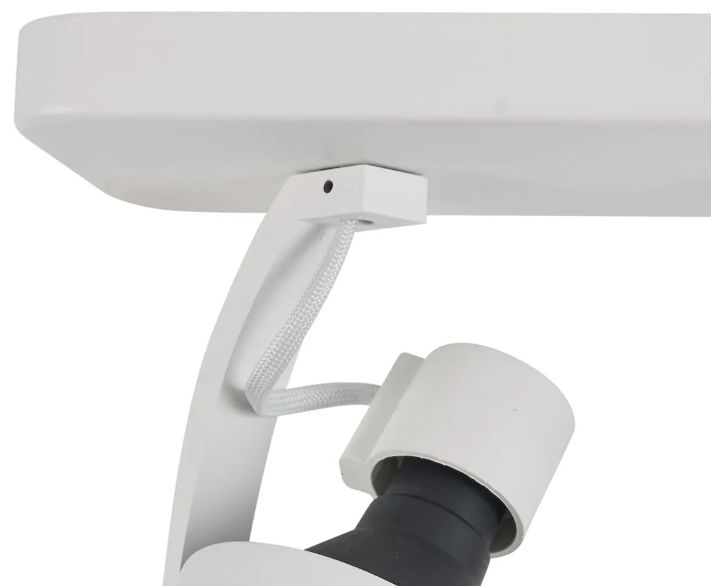 Foco de teto de design branco GU10 70mm 2-luzes ajustável - Vo Design