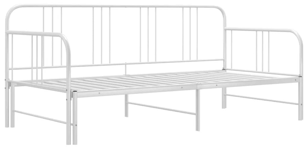 Estrutura sofá-cama de puxar 90x200 cm metal branco