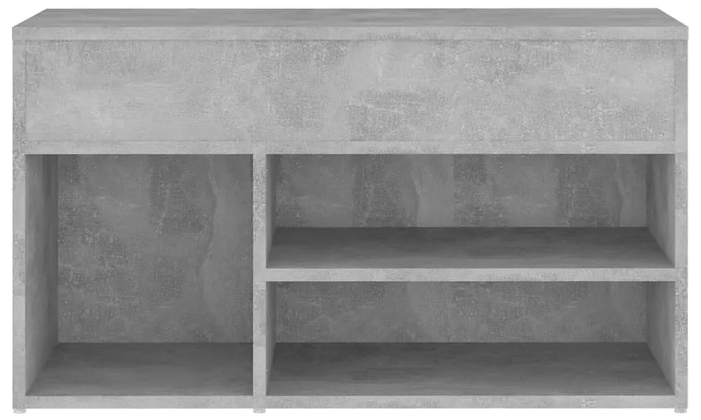 Banco sapateira 80x30x45 cm derivados madeira cinzento-cimento