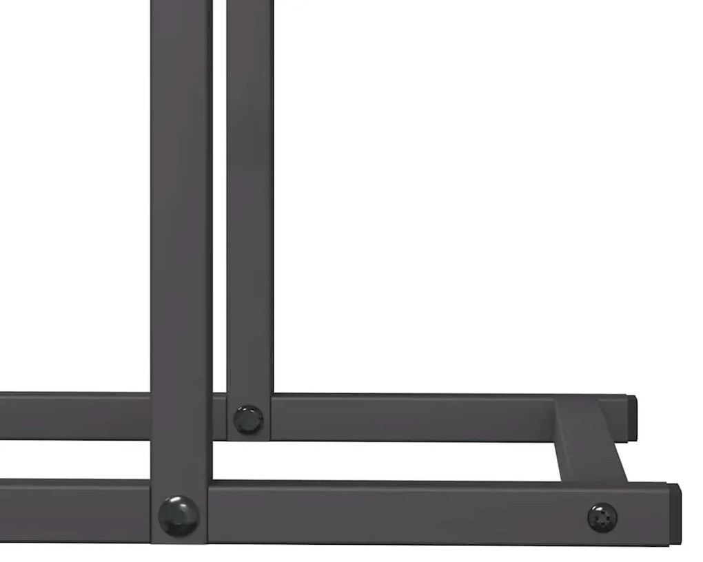Suporte para lenha 50x25x60 cm aço laminado a frio preto