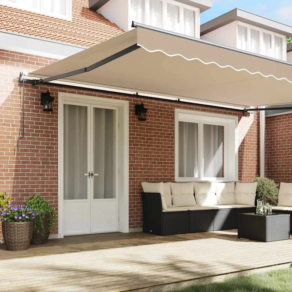 Toldo Retrátil Automático Bege 500x300 cm da