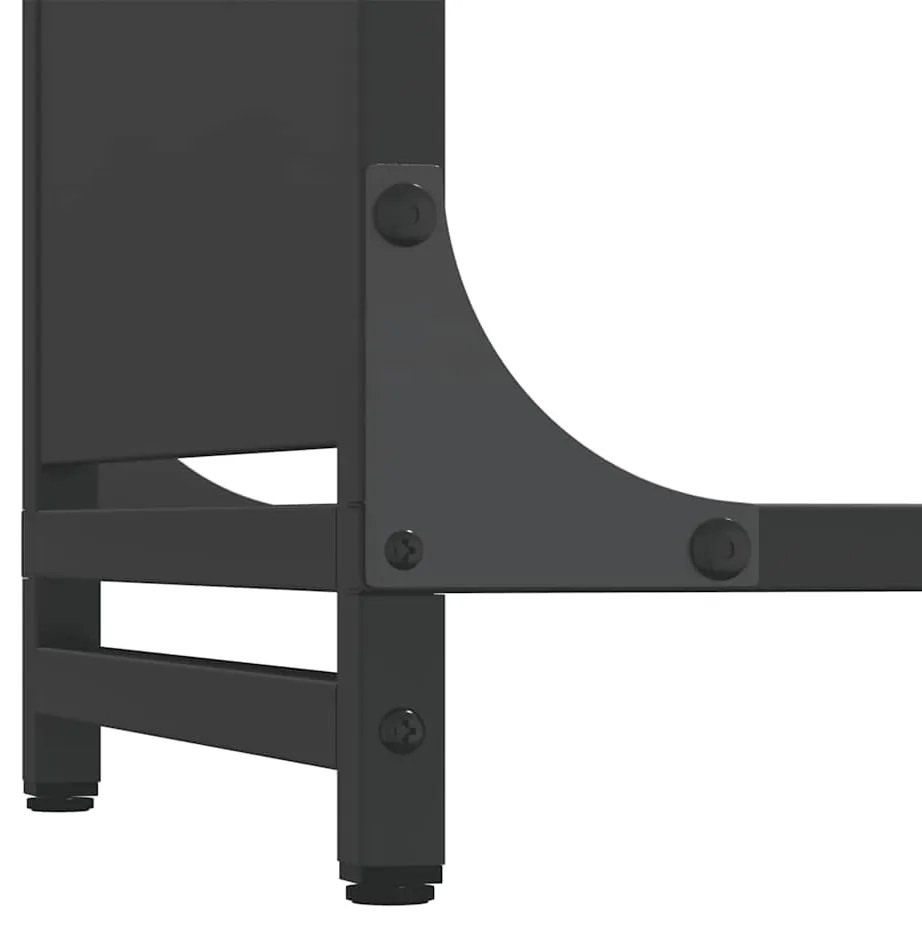 Suporte para lenha 44x28x90 cm aço laminado a frio preto
