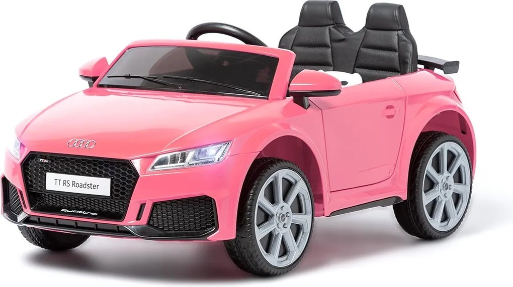 AUDI TT RS 12V PREMIUM CARRO ELÉTRICO INFANTIL 12V BANCO EM COURO E BORRACHA ROSA