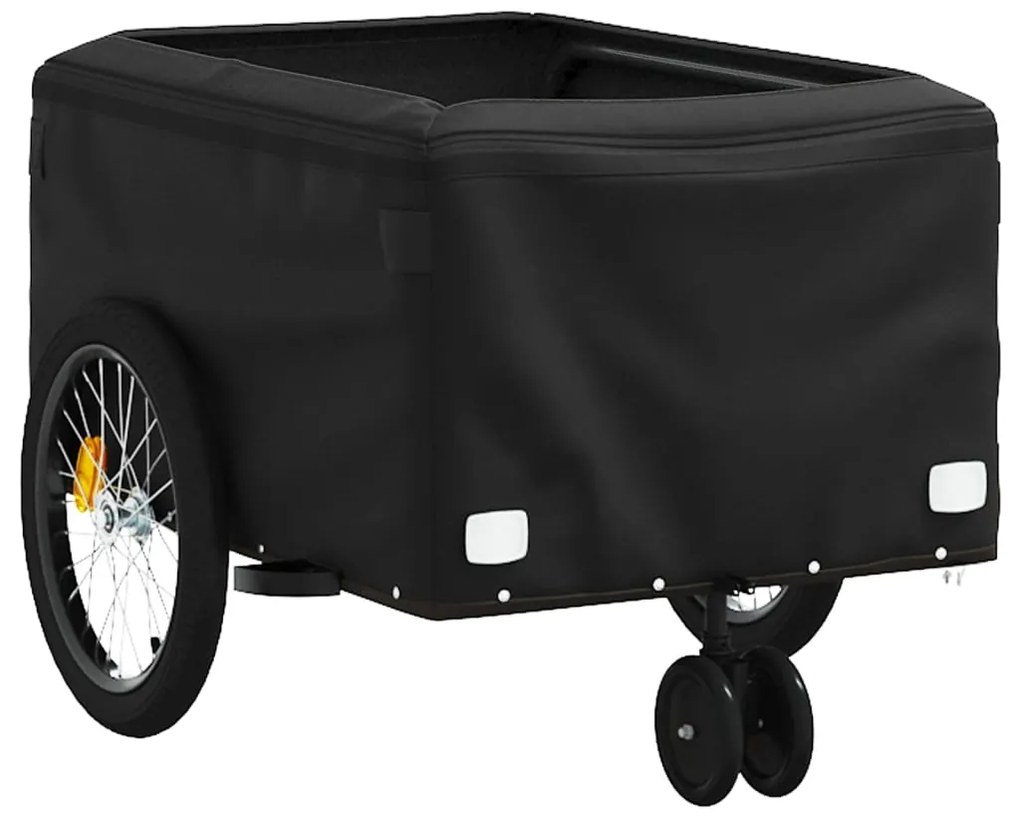 Reboque para bicicleta 30 kg ferro preto e verde