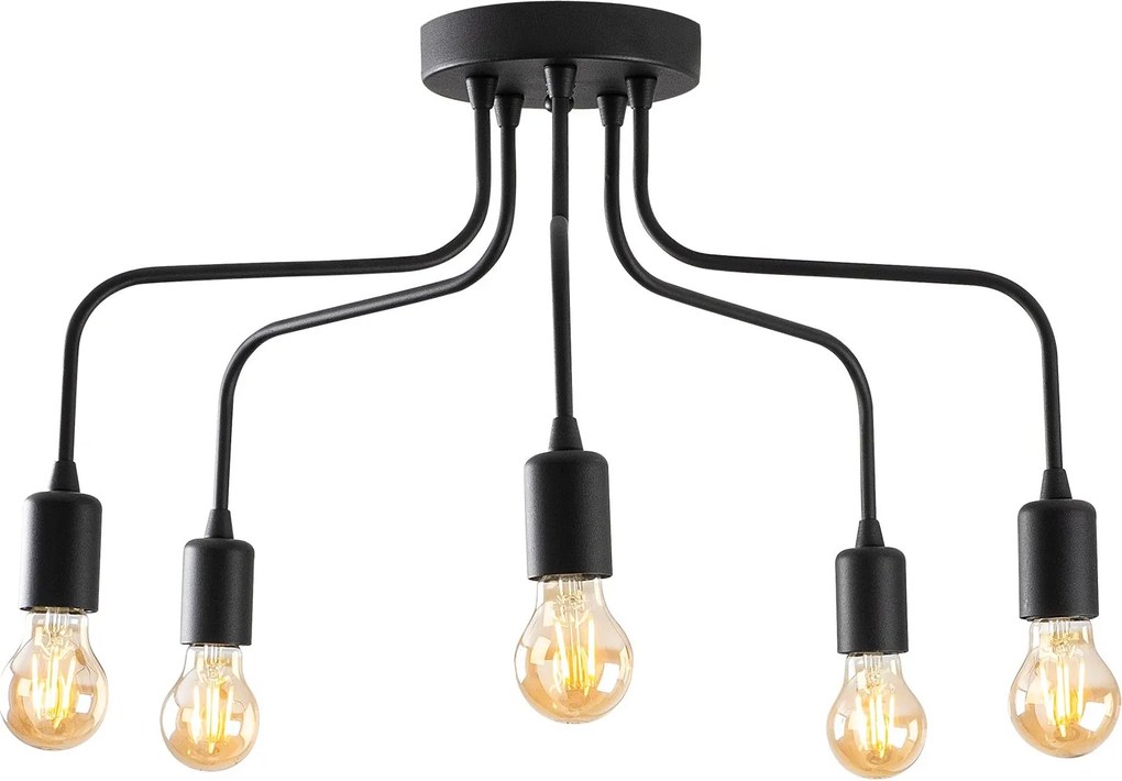 Candeeiro de Teto Candelabra – Preto – 59 x 59 cm