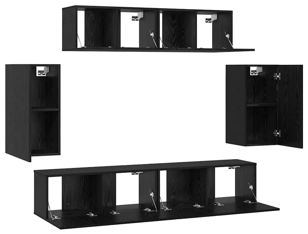 Gabinete de TV de Parede com armazenamento com porta 6 pcs Carvalho Pr