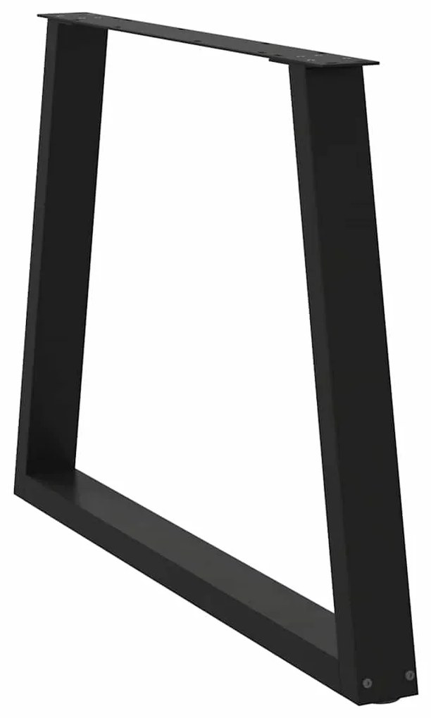 Pernas para mesa de jantar em V, 2 peças, pretas, 100x(72-73,3) cm, aç