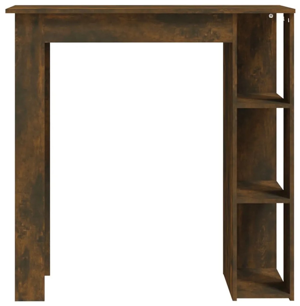 Mesa de bar c/ prateleiras derivados de madeira carvalho fumado
