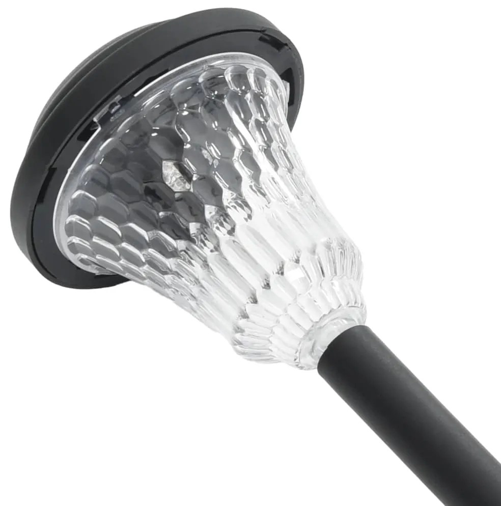 Luzes solares para caminhos com espigões 12 pcs branco
