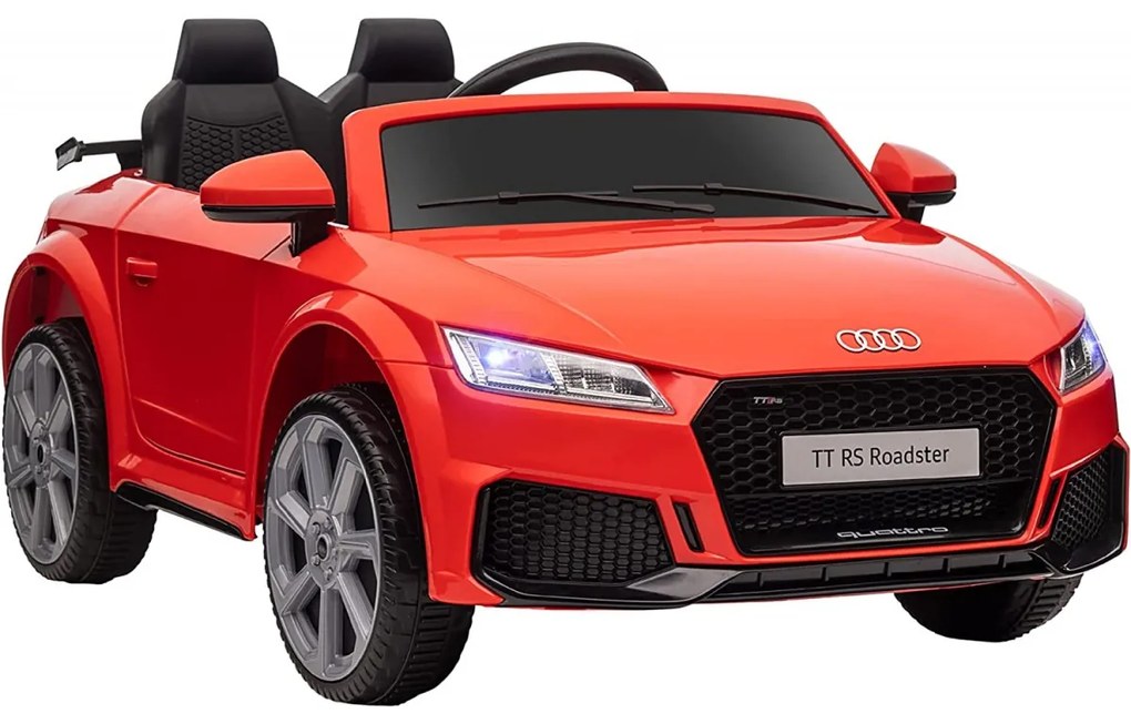 AUDI TT RS 12V PREMIUM CARRO ELÉTRICO INFANTIL 12V BANCO EM COURO E BORRACHA VERMELHO