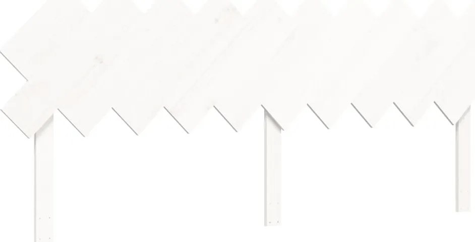 Cama sem colchão 200x200 cm madeira de pinho maciça branco