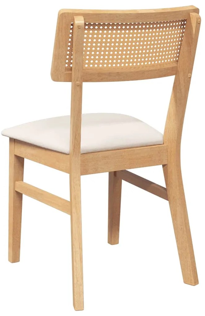 Cadeiras de jantar com almofadões 2 pcs madeira maciça