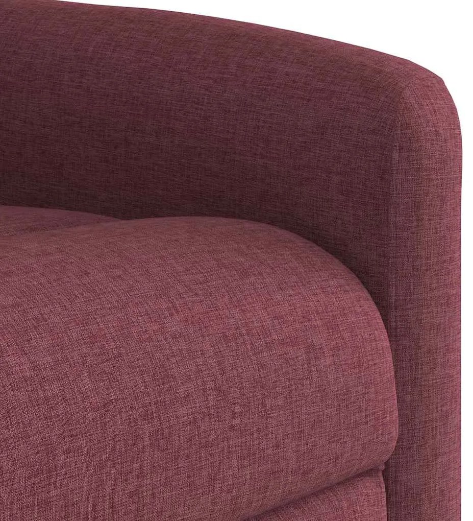 Poltrona de massagens reclin. elevatória tecido vermelho tinto