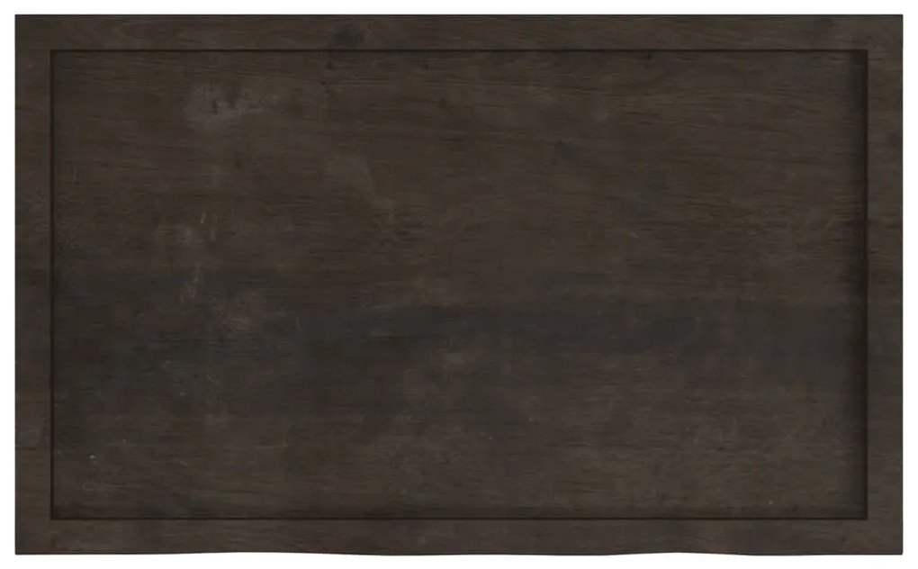 Tampo de mesa 100x60x(2-6) cm carvalho tratado castanho-escuro