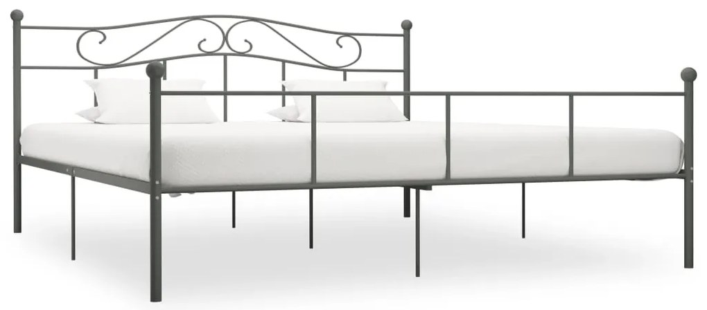 Estrutura de cama 180x200 cm metal cinzento