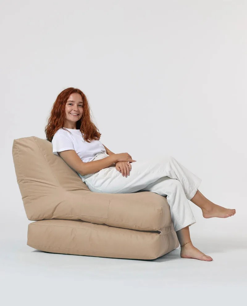 Sofá Cama Pufe Siesta – Vison – 55x40x180 cm | Tribo Home