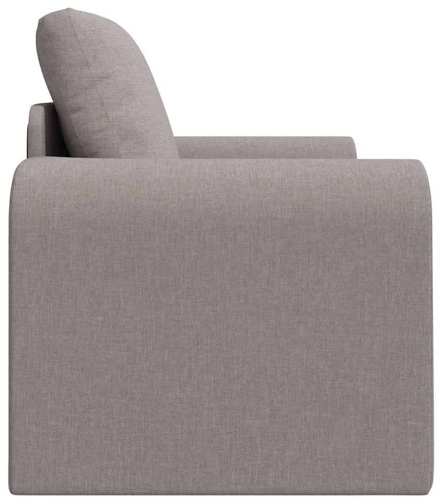 Sofá Cama de Piso 2-em-1 Taupe 98x71x83 cm Tecido