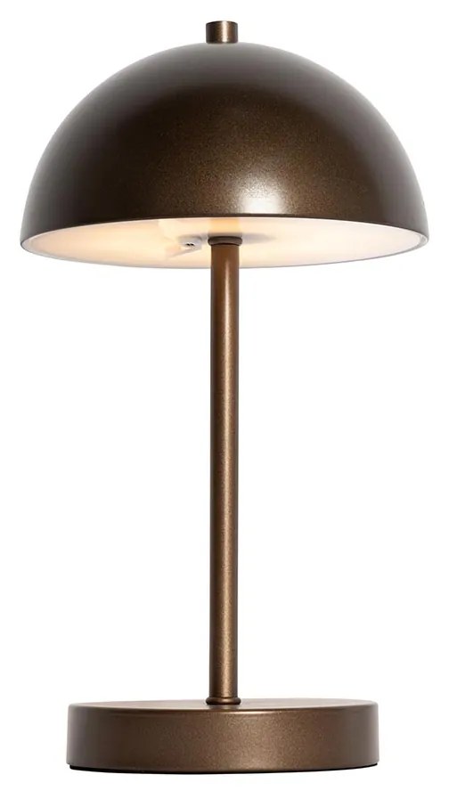 LED Candeeiro de mesa de exterior bronze escuro recarregável com 3 níveis de intensidade - Keira Moderno