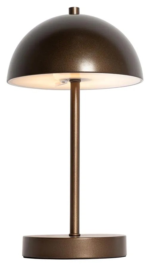 LED Candeeiro de mesa exterior cogumelo bronze escuro recarregável - Keira Moderno