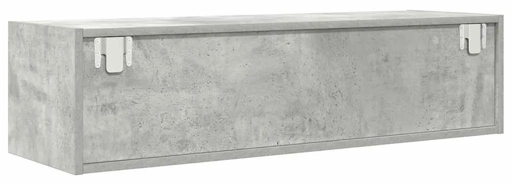 Armário para TV Cinza Concreto 100x31x25,5 cm Madeira Engenharia
