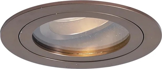 Conjunto de 6 focos embutidos modernos bronze escuro giratórios e inclináveis IP44 - Chuck