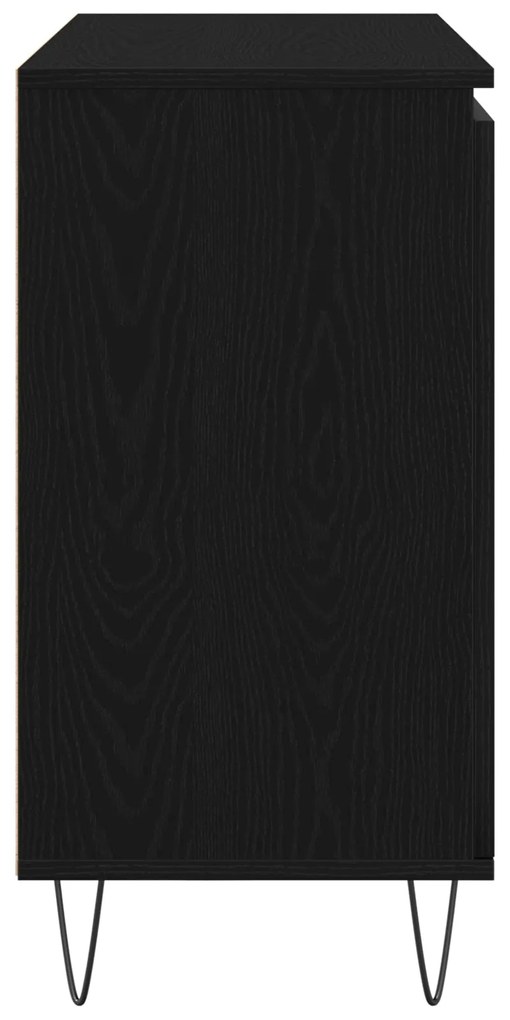 Buffet vidaXL Madeira de Carvalho Preto 101,5x35x70 cm