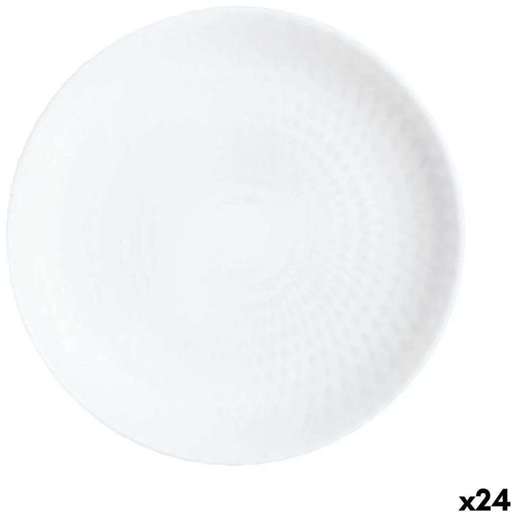 Prato de Sobremesa Luminarc Pampille Branco Vidro (19 cm) (24 Unidades)