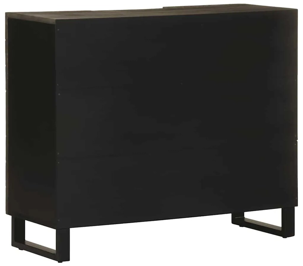Aparador 90x33x75 cm madeira maciça manga preto