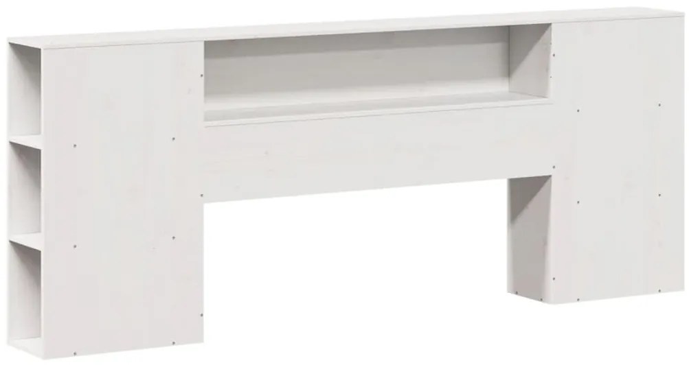 Cama sem colchão 200x200 cm madeira de pinho maciça branco
