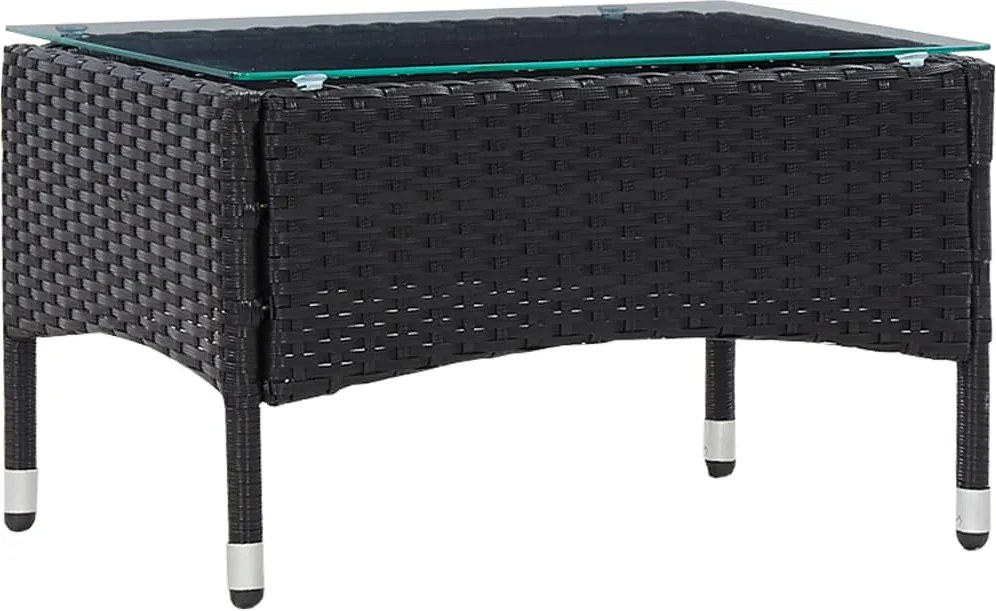 Mesa de centro 60x40x36 cm vime PE preto
