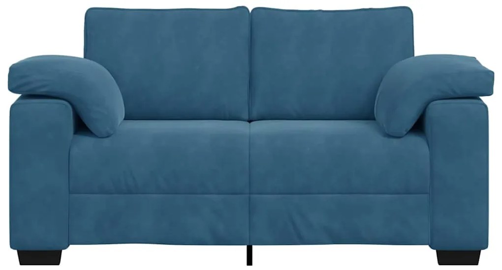 Sofá-luvas 120 cm veludo azul