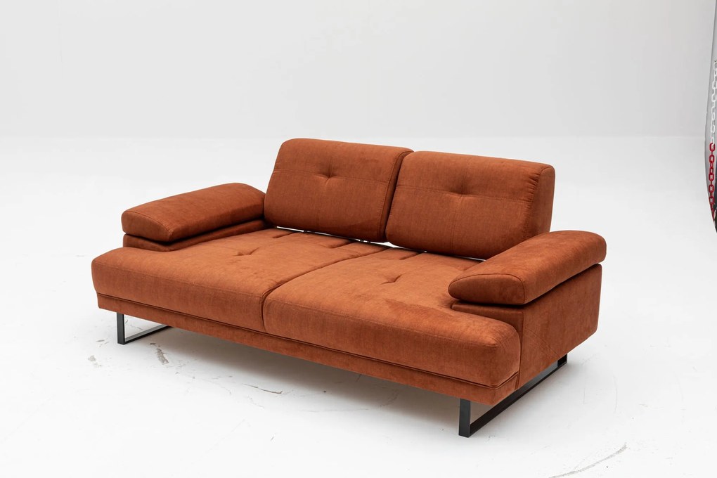 Sofá-Cama de 2 Lugares Mustang – Laranja – 199x99x83 cm