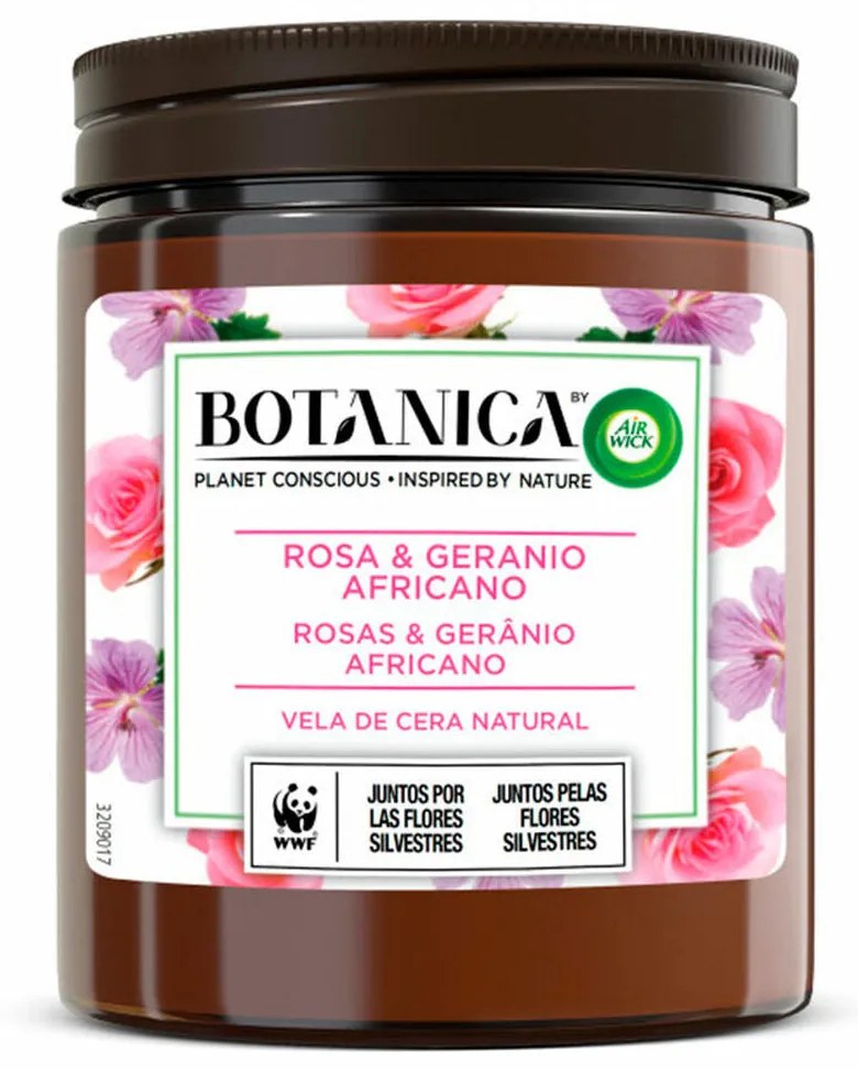 Vela Perfumada Air Wick Botanica Gerânio Rosas 205 g