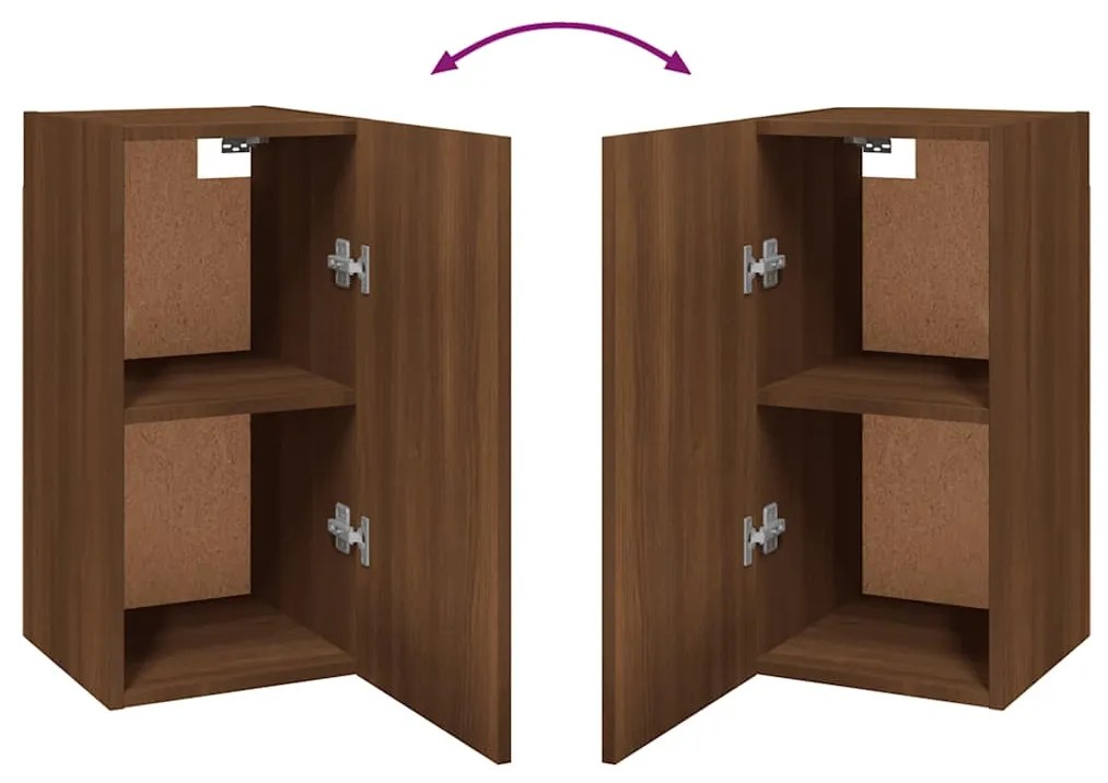 Móveis de TV 2 pcs 30,5x30x60 cm madeira cor carvalho castanho