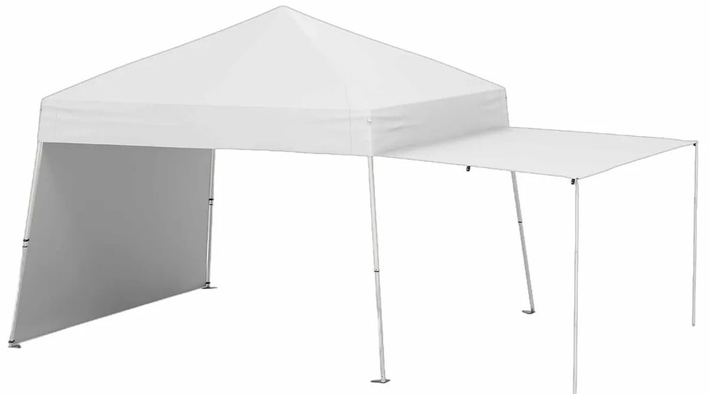 Tenda Pop up, jardim, feiras, eventos 430 x 280 cm (COM TOLDO) com 2 paredes laterais conversíveis, 2 alturas ajustáveis, bolsa de transporte, branca