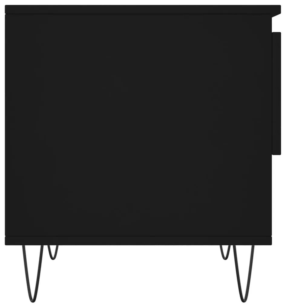 Mesas de centro 2 pcs 50x46x50 cm derivados de madeira preto