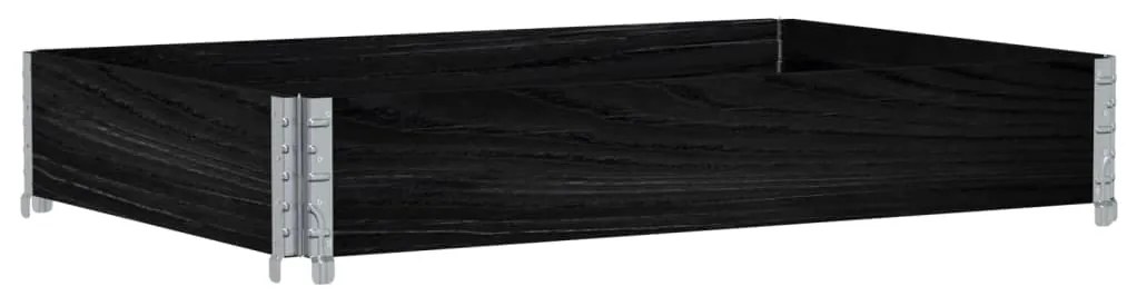 Vaso/floreira para jardim 120x80 cm pinho maciço preto