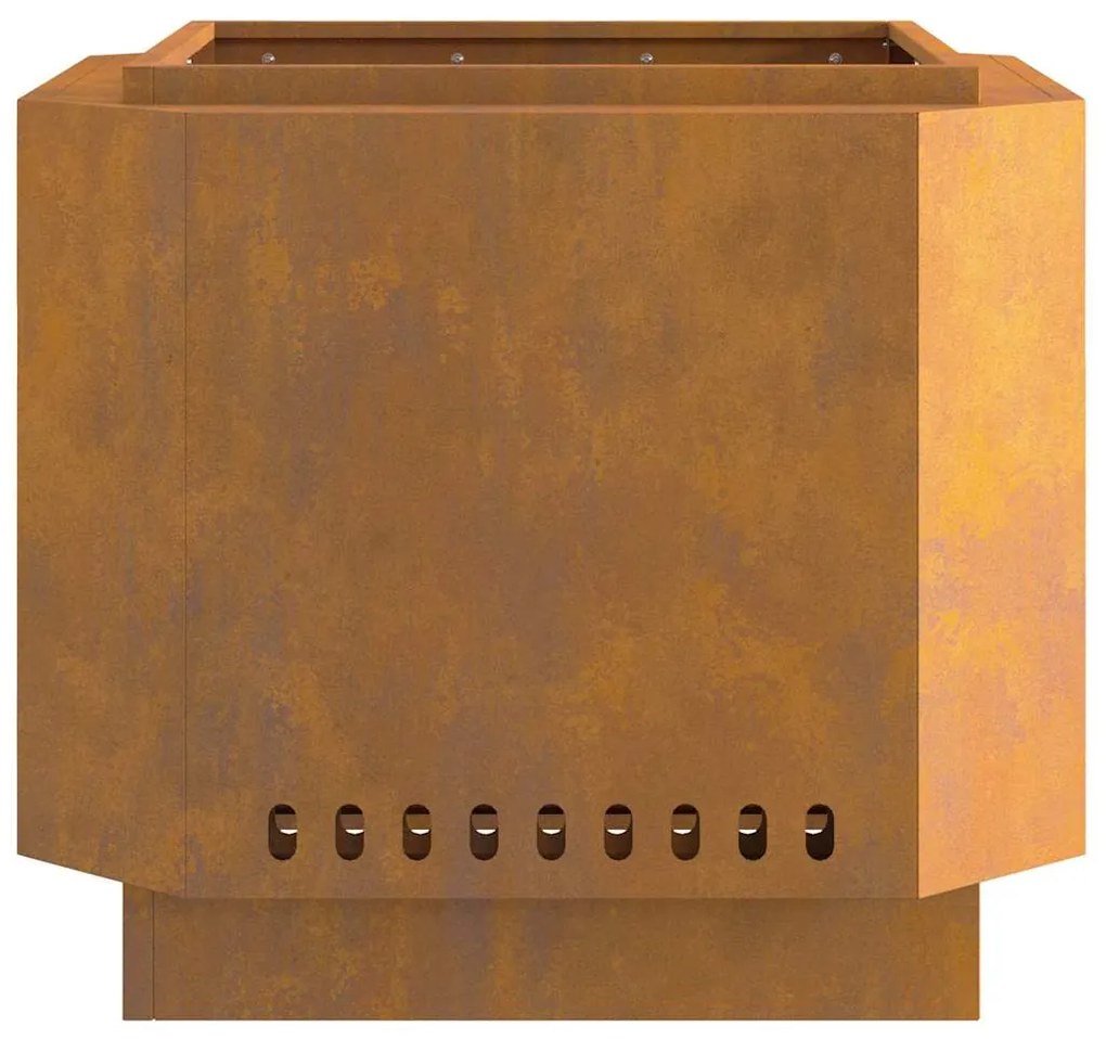 Fogueira Sem Fumaça vidaXL 58x58x51 cm em Aço Envelhecido