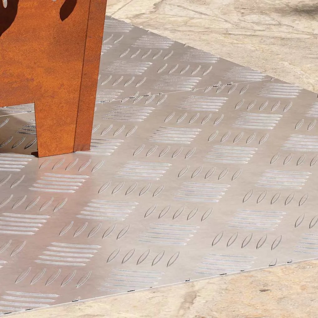 2 Placas de Alumínio Antiderrapantes em Chequer 90x50 cm