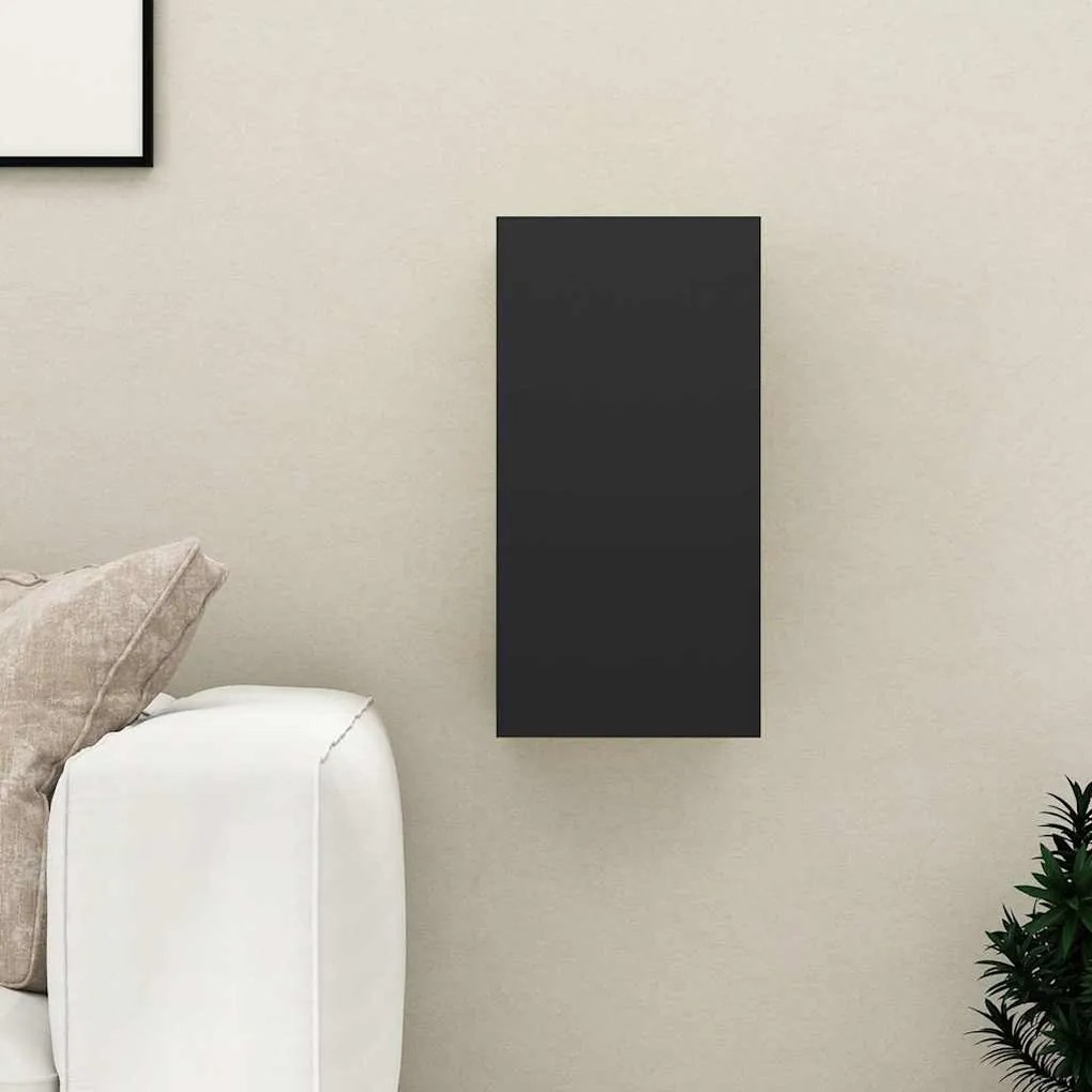 vidaXL Armário para TV 30,5x30x60 cm derivados de madeira preto
