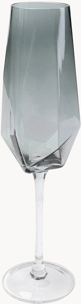 Copos de champanhe artesanais Diamond, conjunto de 4
