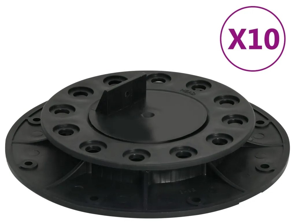 149007 vidaXL Pés ajustáveis para pavimento 10 pcs 20-30 mm