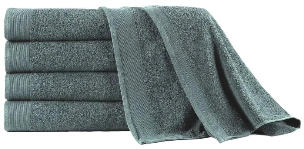 134660 vidaXL Conjunto toalhas banho 5 pcs algodão 450 g 100x150 cm verde