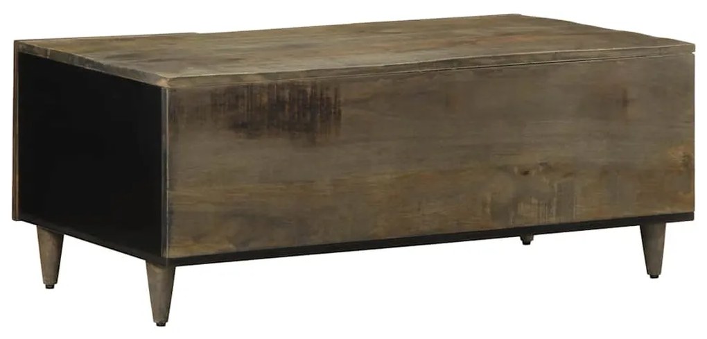 Mesa centro 100x54x40cm madeira mangueira maciça cinzento claro